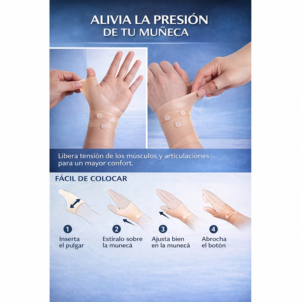 Muñequera Magnética con Imanes Terapeúticos (2 Muñequeras) | Menos dolor, más comodidad en tu día a día