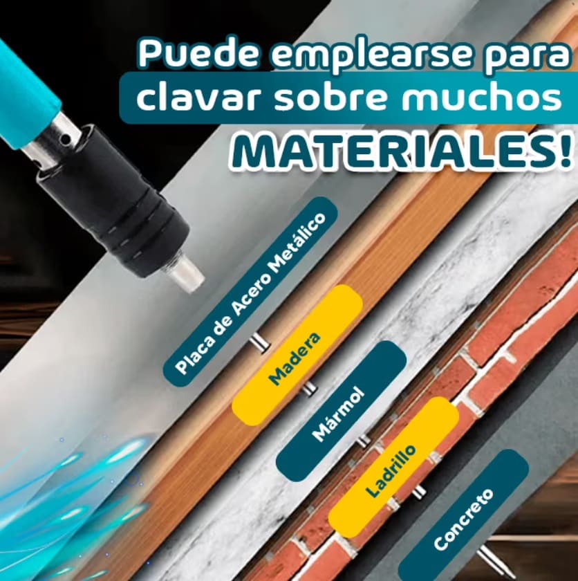 Clavo Pro Max. Pistola Manual de Clavos + 20 Clavos de Regalo