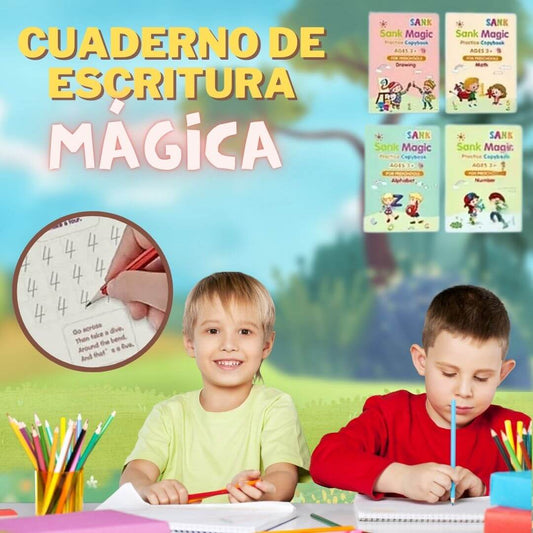Magic Escritura Pro, Set Cuadernos Magic Caligrafía Montessori.