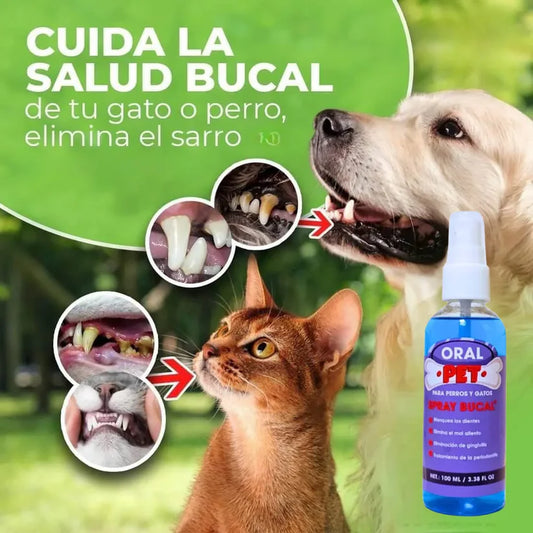 Oral Pet Spray Bucal Limpiador Mascotas | La forma más fácil de cuidar la higiene dental de tu mascota!