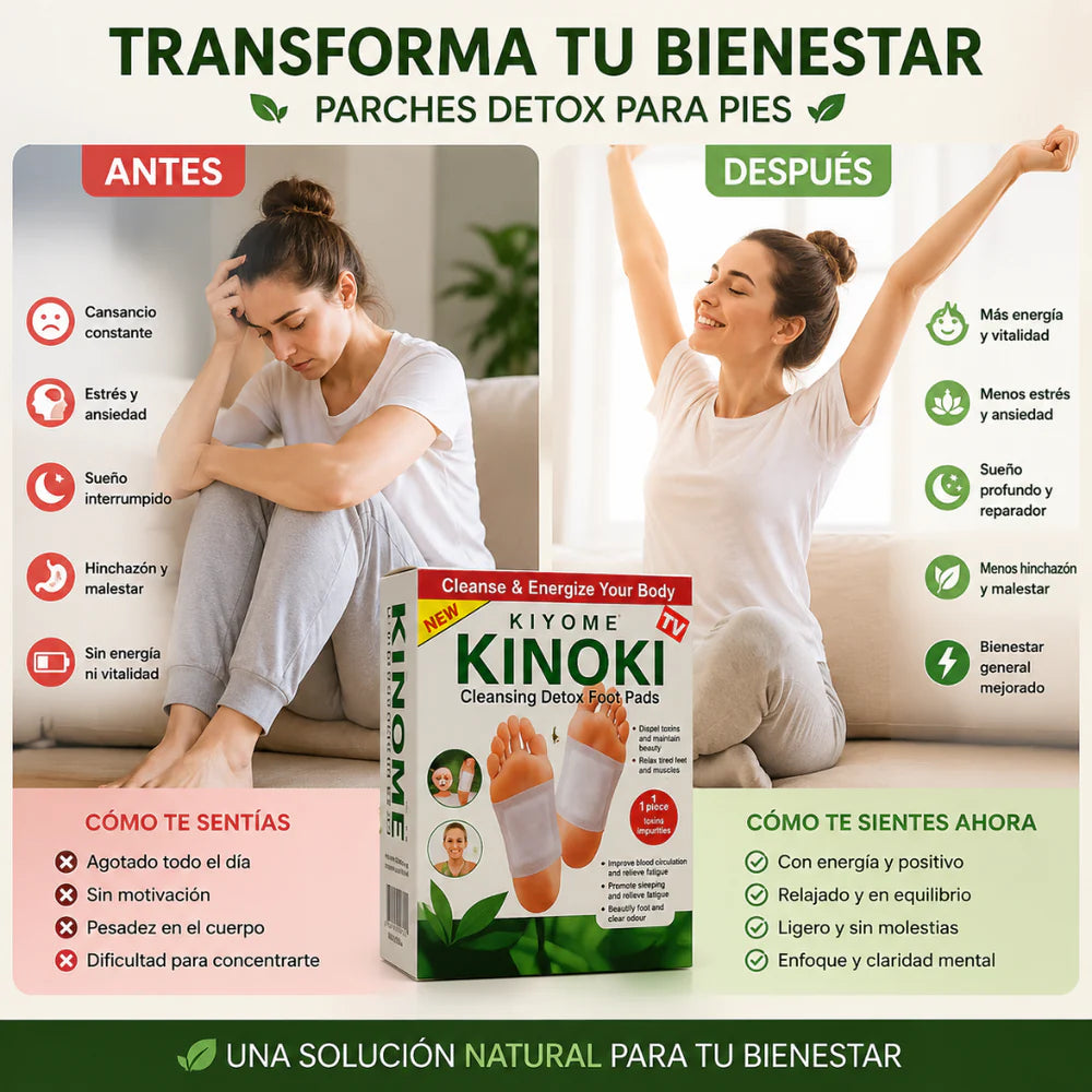 🔥Parches Desintoxicantes Kinoki (3 CAJAS) | Recupera vitalidad y energía sin esfuerzo!