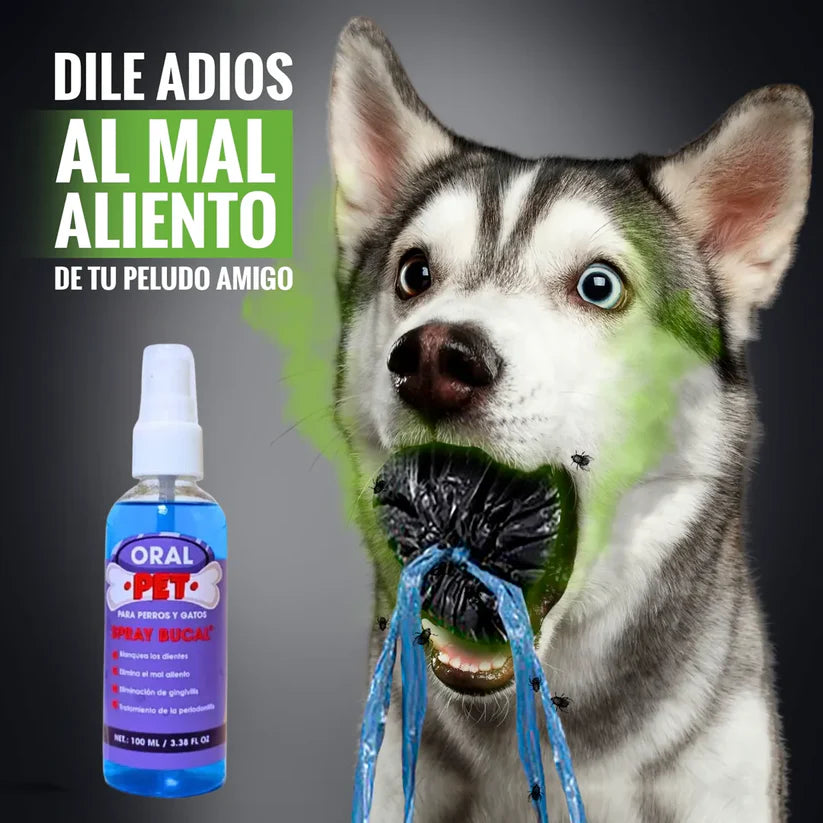 Oral Pet Spray Bucal Limpiador Mascotas | La forma más fácil de cuidar la higiene dental de tu mascota!