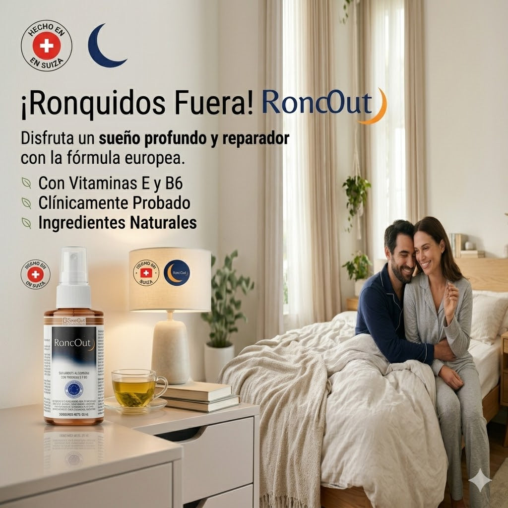 Spray para Ronquidos Roncout | Silencio invisible en un solo spray!
