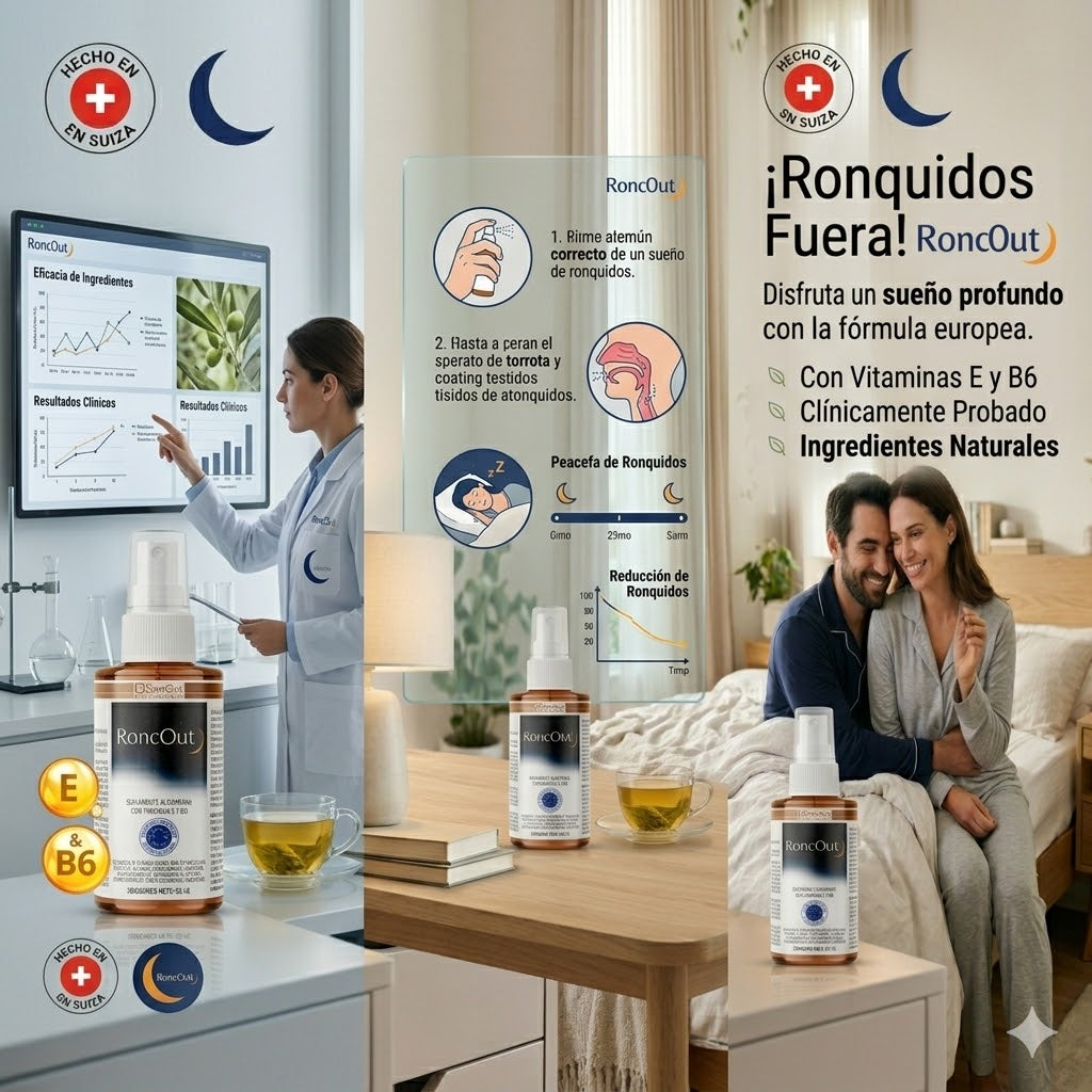 Spray para Ronquidos Roncout | Silencio invisible en un solo spray!