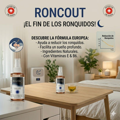 Spray para Ronquidos Roncout | Silencio invisible en un solo spray!
