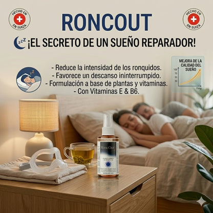Spray para Ronquidos Roncout | Silencio invisible en un solo spray!