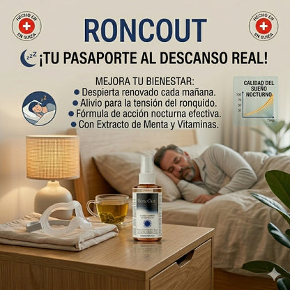 Spray para Ronquidos Roncout | Silencio invisible en un solo spray!