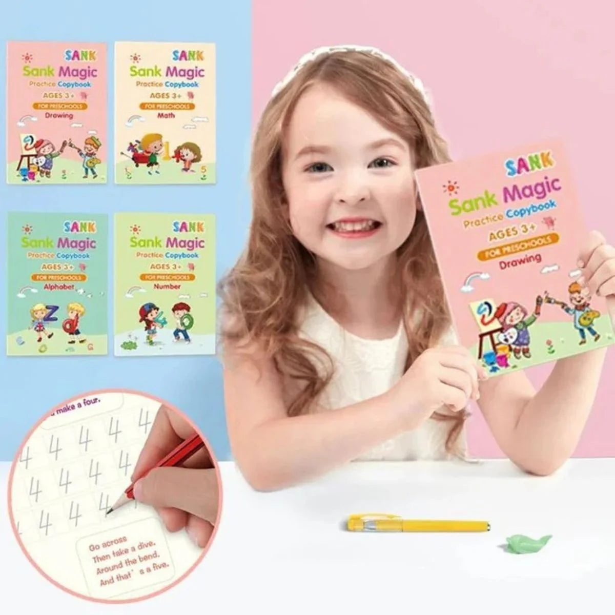 Magic Escritura Pro, Set Cuadernos Magic Caligrafía Montessori.