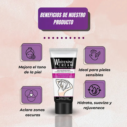 Lleva 2x1 y recupera el tono natural de tus axilas y zona íntima con la crema Blanqueadora