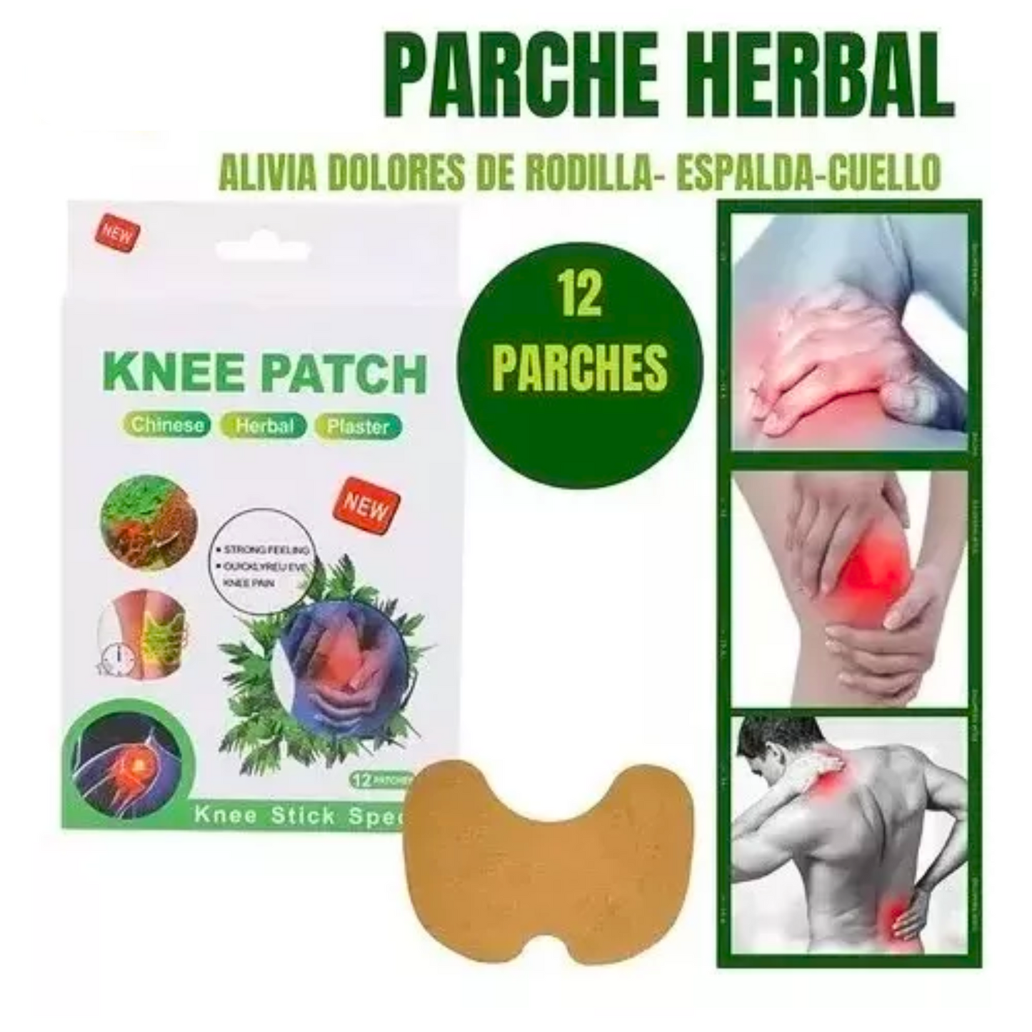 Parches Para el Dolor de Rodilla (12 unidades)