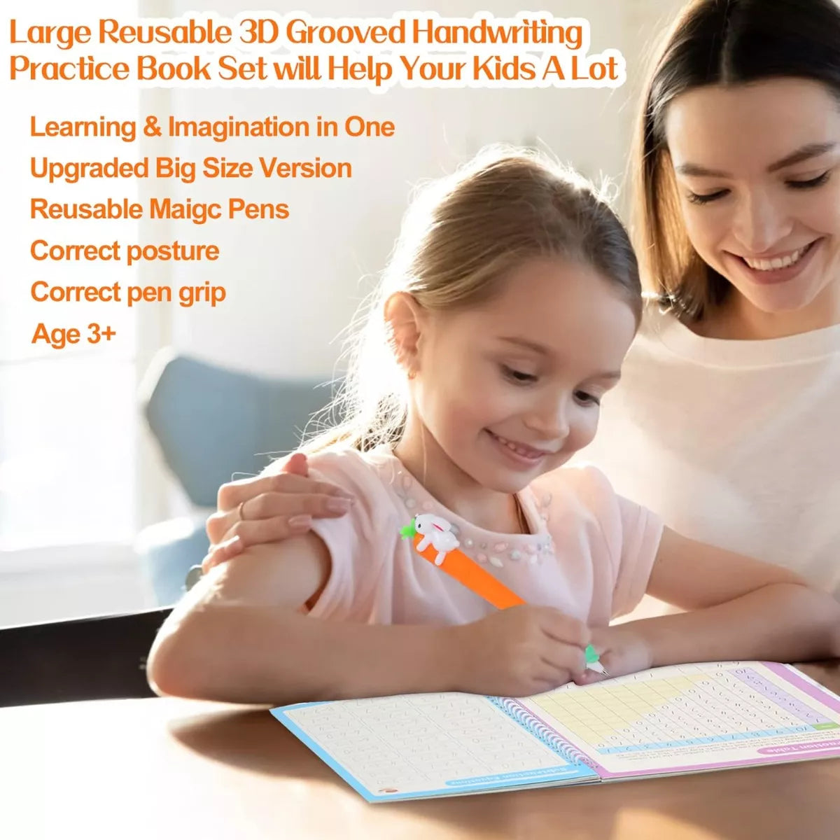 Magic Escritura Pro, Set Cuadernos Magic Caligrafía Montessori.