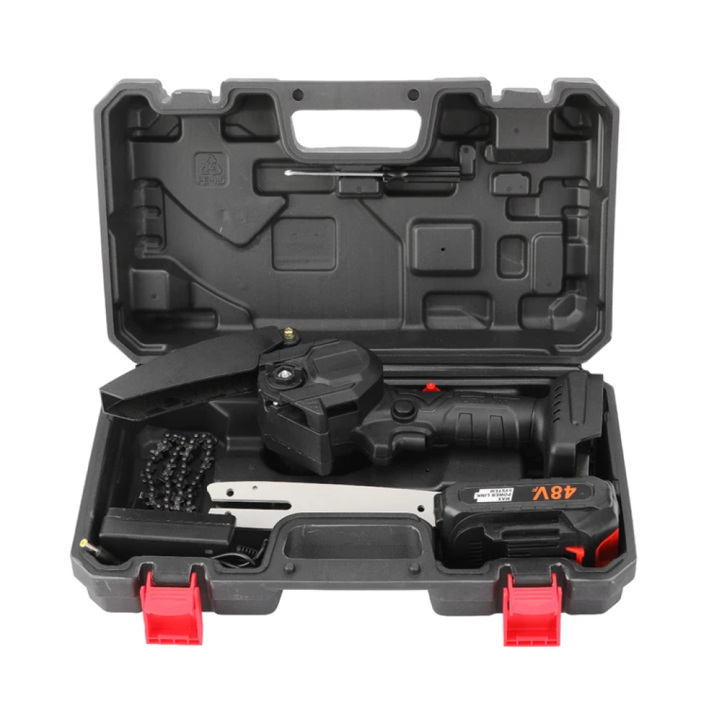 Motosierra Portátil 48V + 2 Baterías y Maletín de Regalo!